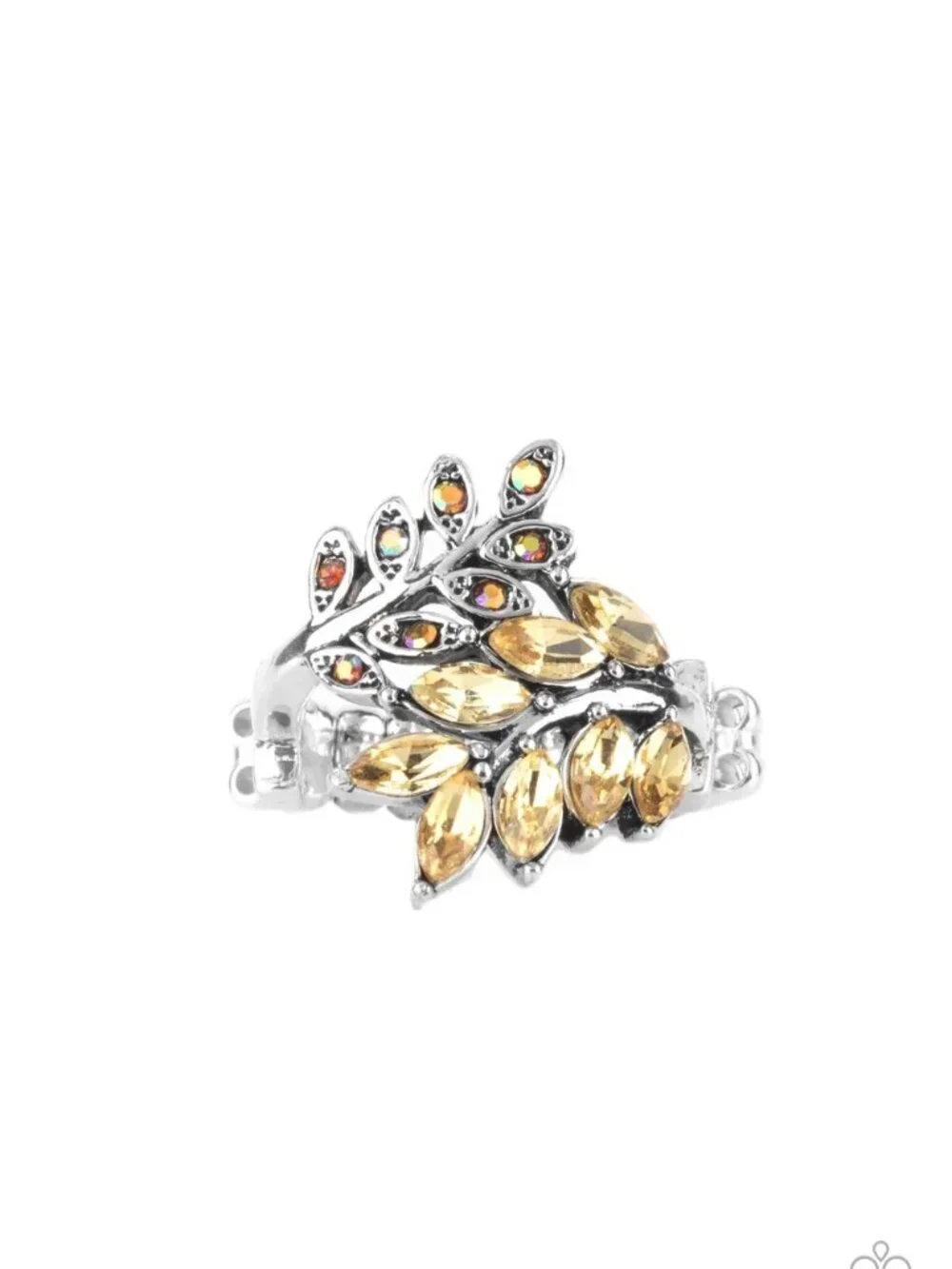 ​Paparazzi Jewelry Accessories - Glowing Gardenista - Yellow Ring - Vintage